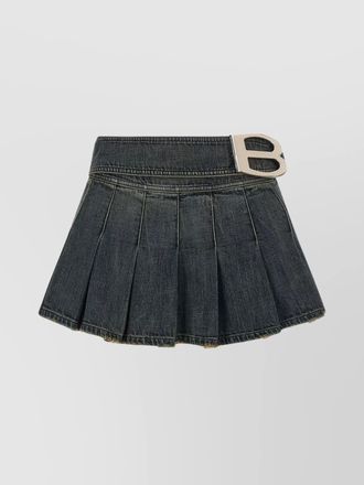 Balenciaga pleated skirt featuring belt detail