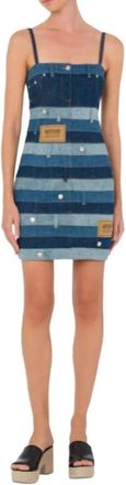 Moschino Denim Patchwork Korte Jurk - Dames - Korte kleedjes - Veelkleurig - S - Denim - Kleedjes