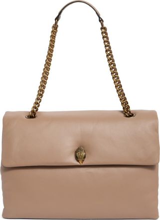Kurt Geiger XXL Kew Leather Bag in Light Beige at Nordstrom Rack