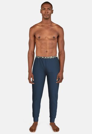 Tom Tailor Pyjamahose TOM TAILOR Br&uuml;gge, Herren, Gr. 48S, N-Gr, blau (blau, dunkel, uni), Single Jersey, Obermaterial: 60% Baumwolle, 40% Polyester, unifarben, b