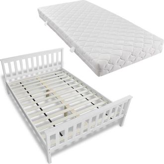 vidaXL Vidaxl - Cama Con Colch&oacute;n De Madera De Pino Maciza 140x200 Cm