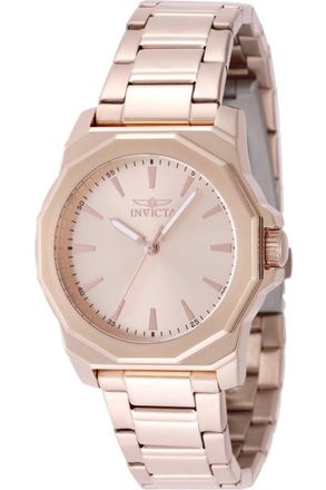 Invicta Speedway 49089 Dames Horloge - Quartz Uurwerk - Roestvrij Staal met rosegouden Wijzerplaat - 34mm