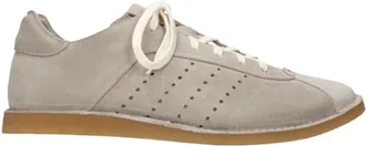 Eleventy Gray Leather Low Top Mens Sneakers