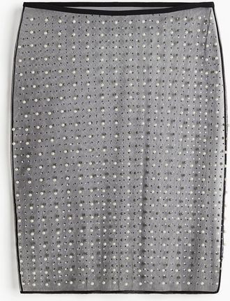 H&M Verzierter Jupe - Schwarz