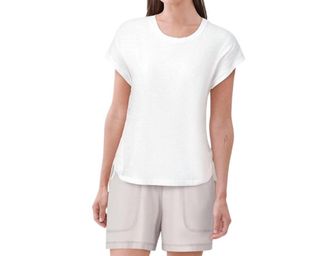 Surfside Supply Maria Cap Sleeve Slub Tee In White