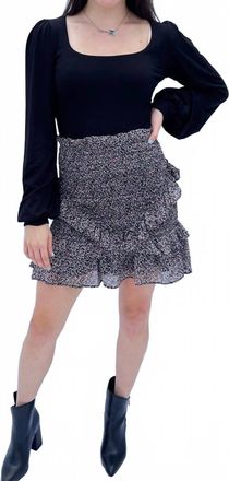 Lush Smocked Ruffle Skirt In Multi