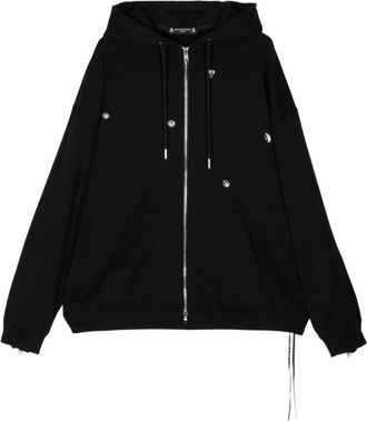 Mastermind Japan skull-print cotton hoodie - men - Cotton - M - Black