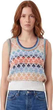 Dsquared2 Multicolor Printed Round Neck Sweater