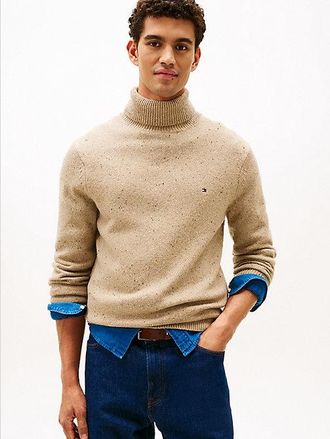 Tommy Hilfiger Lambswool Blend Donegal Roll Neck Jumper