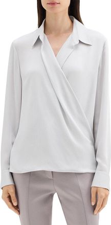 Theory Wrap Blouse