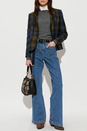 Etro Wool Blazer With Check Pattern, Womens, Multicolour