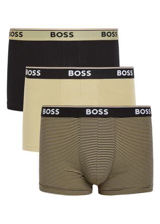 BOSS Boss Power Stretch-cotton Boxer Trunks - set of Three - Green - XL