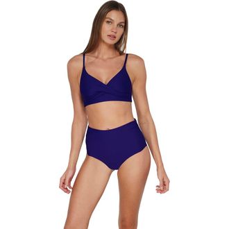Sunsets Lyla Bralette Bikini Swimsuit Top in Indigo at Nordstrom, Size 3X-Large