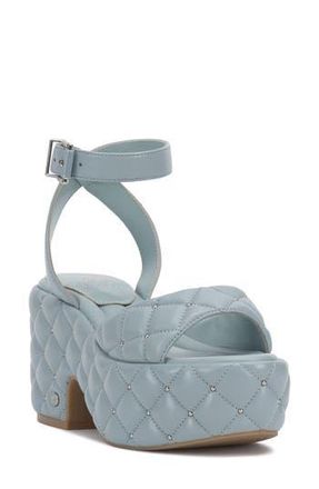 Vince Camuto Ellah Ankle Strap Platform Sandal in Celeste Blue at Nordstrom Rack, Size 7.5