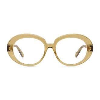Loewe LW50089I096 Oval Full Rim Acetate Eyeglasses - Green