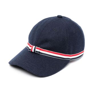 Thom Browne Hats & Caps, female, Blue, M, Bow Baseball Cap