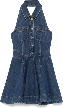 Self Portrait Denim Sleeveless Mini Dress - Womens - Cotton
