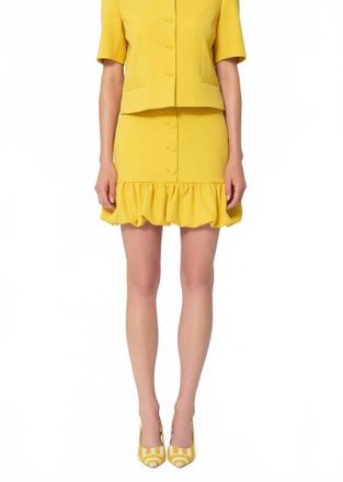 Tara Jarmon Josie Ruffle Mini Skirt In Mimosa