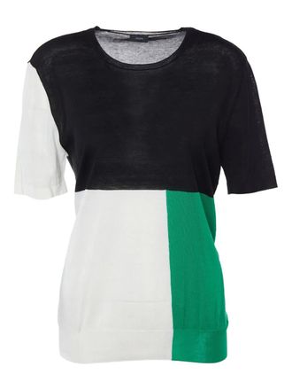Joseph colour-block cotton top - Black