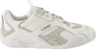 Versace Sneakers, female, White, Size: 7 US Galaxia White Leather Sneakers