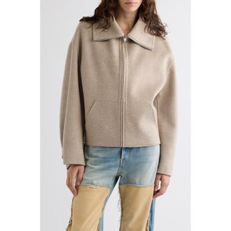 Acne Studios Olemmy Wool & Cashmere Jacket in Oatmeal Melange at Nordstrom, Size 42