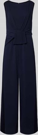 Vera Mont Jumpsuit mit U-Boot-Ausschnitt in Dunkelblau, Größe 34