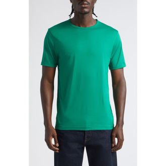 Sunspel Cotton Crewneck T-Shirt in Bright Green26 at Nordstrom, Size Xx-Large