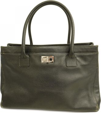 Chanel Black Leather Tote Bag (Pre-Owned)