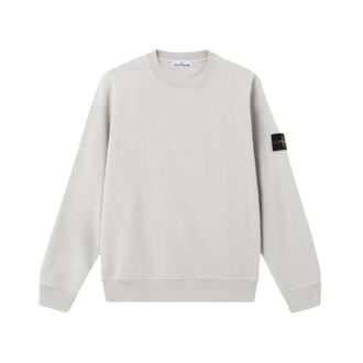 Stone Island Logo Patch Sweater - Heren - Sweatshirts & Hoodies - Grijs - Maat: 2XL Katoen