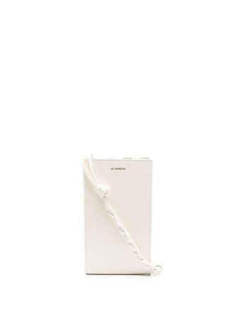 Jil Sander foil-print phone holder - White