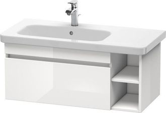 Duravit M&oacute;dulo De Lavabo Duravit Durastyle De Pared 6397, 1 Extra&iacute;ble, 930mm, Para Lavabo Durastyle A La Izquierda, Color (frente/cuerpo): Grafito Mate Decora