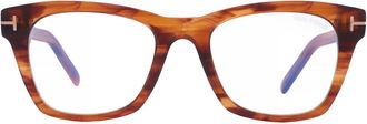 Tom Ford Blue Light Block Square Mens Eyeglasses FT5886-B 047 52