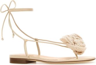 Magda Butrym Womens Wrap Sandal Cream Leather