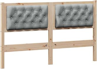vidaXL Headboard Other Brown and light grey 140 cm Solid pine wood vidaXL