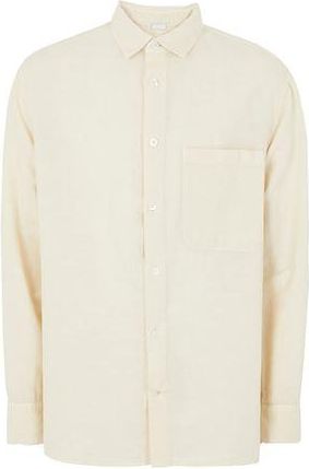 8 by YOOX COTTON-LINEN LOOSE FIT L/SLEEVE SHIRT