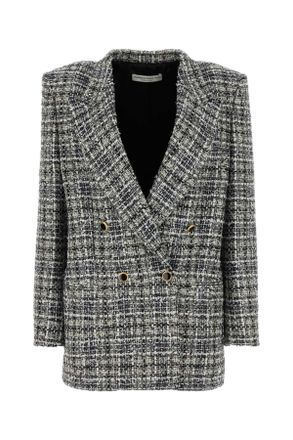 Alessandra Rich Embroidered Tweed Oversize Blazer
