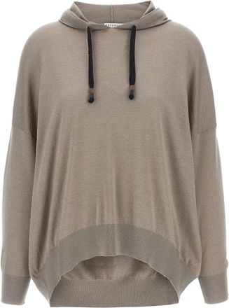Brunello Cucinelli Sparkling Felpe Beige-Donna
