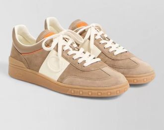 Valentino leather lace-up sneakers