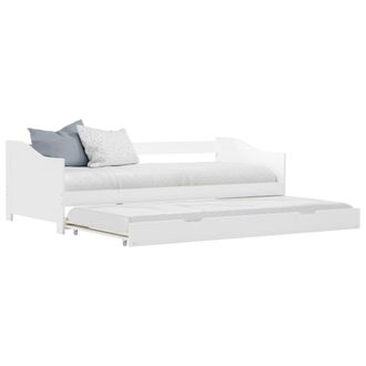 vidaXL Estructura Sof&aacute; Cama Extra&iacute;ble Sin Colch&oacute;n Pino Blanco 90x200cm Vidaxl
