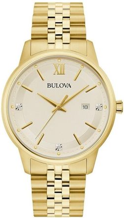 Bulova Classic Quartz Champagne Dial Mens Watch 97D125