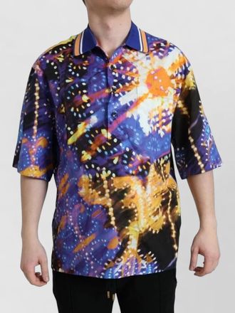 Dolce & Gabbana printed short-sleeve polo shirt
