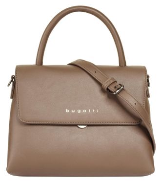 Bugatti Henkeltasche BUGATTI ALMATA, Damen, Gr. B/H/T: 23cm x 16cm x 8cm onesize, beige (sand), Kunstfaser, clean, Taschen Henkeltasche