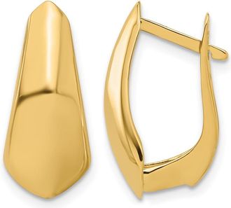 Diamond2Deal 14K Yellow Gold Fancy Hoop Earrings