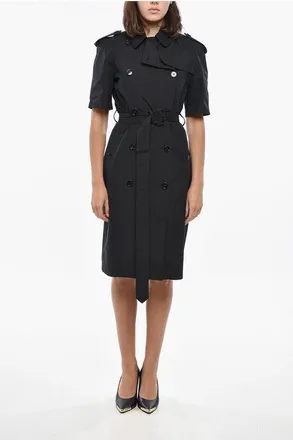 Burberry Double-breasted Cotton Blend Shirt Dress with Belt size 42