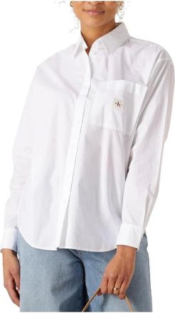 Calvin Klein Dames, Blouses & Shirts, Wit, Maat: S