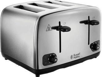 Russell Hobbs Adventure 4 Slice S/s Toaster - Silver | TJ Hughes