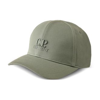 C.P. Company Gabardine Logo Cap - - Accessories - Uomo - Verde - ONE SIZE