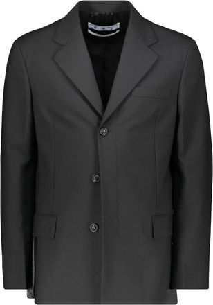 Off-white Omen 031 Single-breasted Jas - Heren - Blazers - Zwart - M - Wol - Jassen