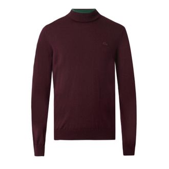 Lacoste Dolcevita in lana merino - - Knitwear - Uomo - Rosso - XL