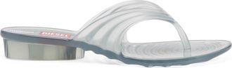 Diesel Sculptural flip-flops in Melflex - Sandals - Woman - Grey